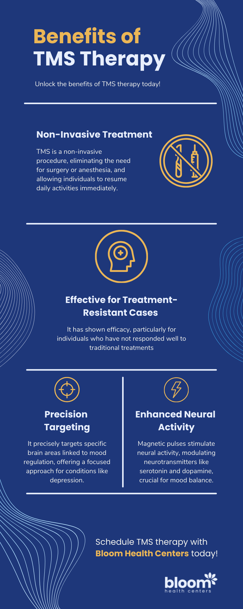 Benefits of TMS Therapy Infographic